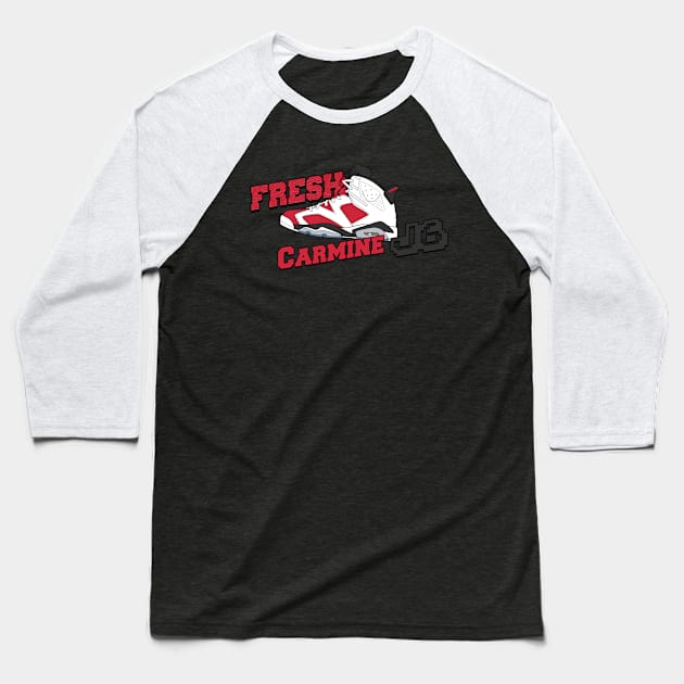 carmine 6s Baseball T-Shirt by 2.H.S